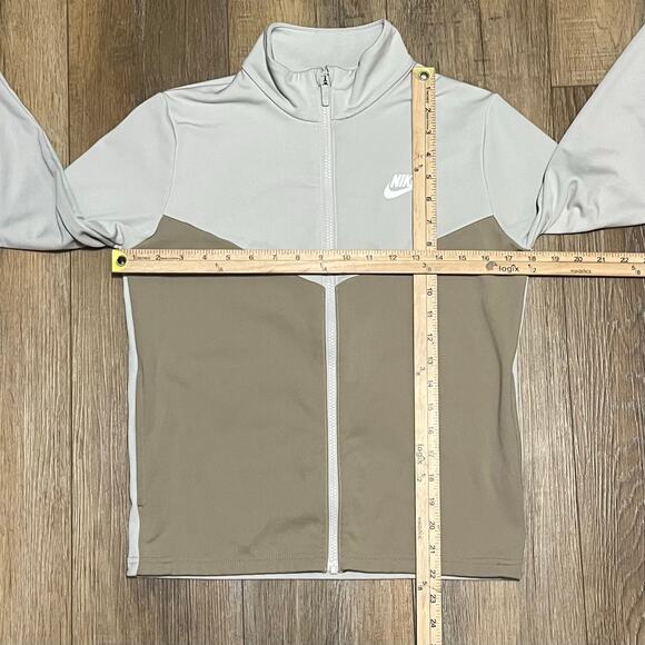 Nike Tracksuit Unisex Kids Black White Sportswear Zip Jacket & Pants Set Size Lg - Picture 5 of 8